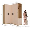 Guarda Roupa Modulado Infantil de Canto 6 Portas 2 Gavetas Joy Kids CabeCasa MadeiraOriginals - 5