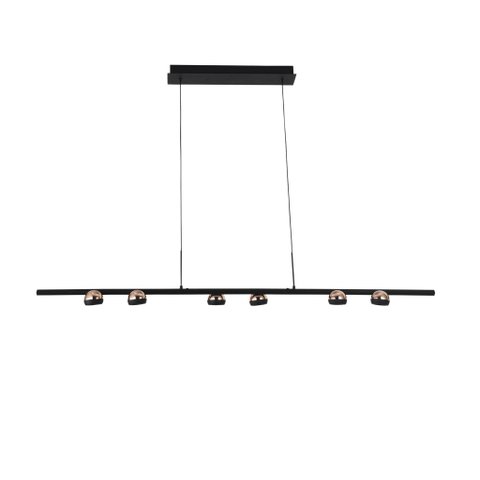 Pendente Oto Preto e Rose Led 30W 3000K Bivolt 140cm KW006 Bella