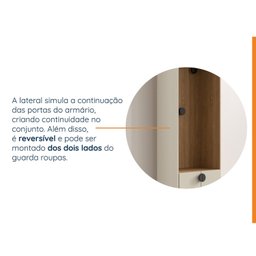 Guarda Roupa Modulado Infantil de Canto 3 Peças 6 Portas 2 Gavetas Joy Kids CabeCasa MadeiraMadeira - 13