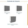 Lavanderia Modulada 3 Peças sem Tampo 2 Armários Aéreos 4 Portas 1 Balcão CabeCasa MadeiraOriginals - 3