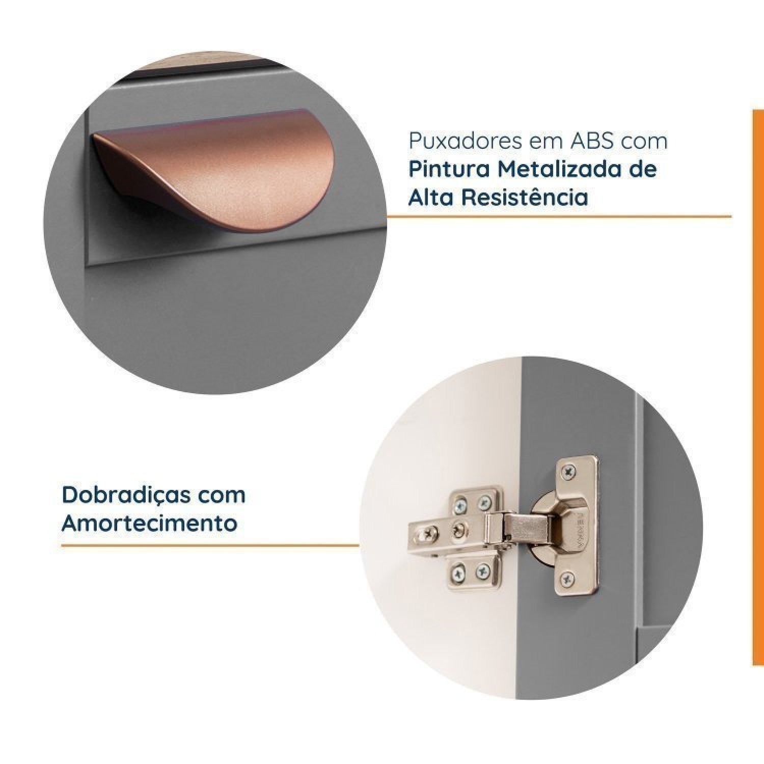 Lavanderia Modulada 3 Peças sem Tampo 2 Armários Aéreos 4 Portas 1 Balcão Cabecasa Madeiramadeira - 5