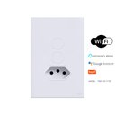 Ver imagem 1 de Interruptor Touch Glass 2 Botões Wifi + Tomada Branco Lumenx 4x2