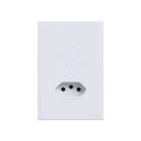 Ver imagem 2 de Interruptor Touch Glass 2 Botões Wifi + Tomada Branco Lumenx 4x2