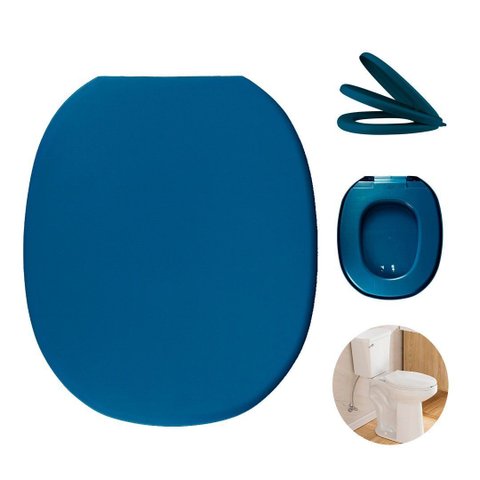Assento Sanitário Almofadado Aspen Deca Azul