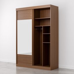 Guarda Roupa Infantil 2 Portas 1 Porta com Espelho Samambaia Teen CabeCasa MadeiraMadeira - 16
