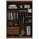Ver imagem 3 de Guarda Roupa Infantil 2 Portas 1 Porta com Espelho Samambaia Teen CabeCasa MadeiraOriginals Marrom/Freijó