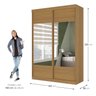 Guarda Roupa Infantil 2 Portas com Espelho Samambaia Teen CabeCasa MadeiraOriginals - 6