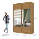 Ver imagem 6 de Guarda Roupa Infantil 2 Portas com Espelho Samambaia Teen CabeCasa MadeiraOriginals Marrom/Carvalho