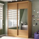 Ver imagem 2 de Guarda Roupa Infantil 2 Portas com Espelho Samambaia Teen CabeCasa MadeiraOriginals