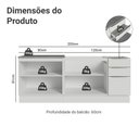 Ver imagem 3 de Armário de Cozinha Compacta 200 Cm Branco/branco Veludo Lux Madesa 06