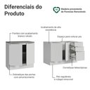 Ver imagem 4 de Armário de Cozinha Compacta 200 Cm Branco/branco Veludo Lux Madesa 06