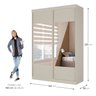 Guarda Roupa Infantil 2 Portas com Espelho Samambaia Teen CabeCasa MadeiraOriginals - 6