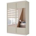 Ver imagem 4 de Guarda Roupa Infantil 2 Portas com Espelho Samambaia Teen CabeCasa MadeiraOriginals Branco/Off White