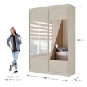 Ver imagem 6 de Guarda Roupa Infantil 2 Portas com Espelho Samambaia Teen CabeCasa MadeiraOriginals Branco/Off White