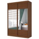 Ver imagem 4 de Guarda Roupa Infantil 2 Portas com Espelho Samambaia Teen CabeCasa MadeiraOriginals Marrom/Freijó