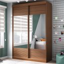 Ver imagem 2 de Guarda Roupa Infantil 2 Portas com Espelho Samambaia Teen CabeCasa MadeiraOriginals