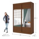 Ver imagem 6 de Guarda Roupa Infantil 2 Portas com Espelho Samambaia Teen CabeCasa MadeiraOriginals Marrom/Freijó