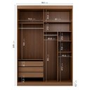 Ver imagem 5 de Guarda Roupa Infantil 2 Portas com Espelho Samambaia Teen CabeCasa MadeiraOriginals