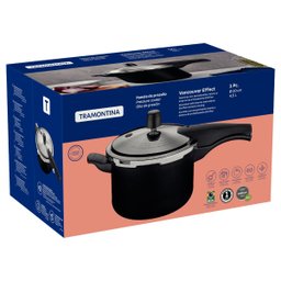 Panela de Pressão Tramontina Vancouver Effect em Alumínio Antiaderente Starflon Max Preto 20 cm 4,5  - 4