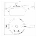 Ver imagem 5 de Panela de Pressão Tramontina Vancouver Effect em Alumínio Antiaderente Starflon Max Preto 20 cm 4,5 
