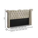 Ver imagem 3 de Cabeceira Cama Box King Size Estofada Madeira Luxo Lunna:bege