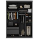 Ver imagem 3 de Guarda Roupa Infantil 2 Portas com Espelho Samambaia Teen CabeCasa MadeiraOriginals Preto