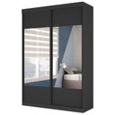 Ver imagem 4 de Guarda Roupa Infantil 2 Portas com Espelho Samambaia Teen CabeCasa MadeiraOriginals Preto