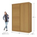 Ver imagem 7 de Guarda Roupa Infantil 2 Portas 1 Porta Ripada Samambaia Teen CabeCasa MadeiraOriginals Marrom/Carvalho