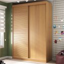 Ver imagem 1 de Guarda Roupa Infantil 2 Portas 1 Porta Ripada Samambaia Teen CabeCasa MadeiraOriginals Marrom/Carvalho