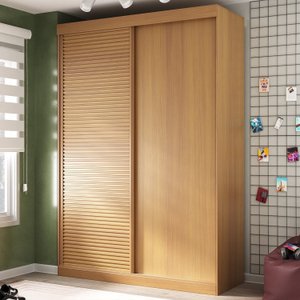 Guarda Roupa Infantil 2 Portas 1 Porta Ripada Samambaia Teen CabeCasa MadeiraOriginals