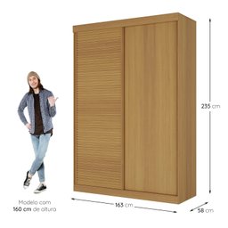 Guarda Roupa Infantil 2 Portas 1 Porta Ripada Samambaia Teen CabeCasa MadeiraMadeira - 6