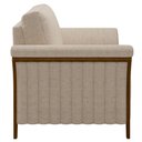 Ver imagem 5 de Poltrona Decorativa Sala de Estar 102cm Pés Madeira Roya M22 Linho Cru - Mpozenato