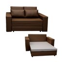 Ver imagem 1 de Sofá Cama Castor Casal Salerno Corano Marrom Café