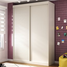 Guarda Roupa Infantil 2 Portas 1 Porta Ripada Samambaia Teen CabeCasa MadeiraMadeira - 2