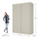 Ver imagem 6 de Guarda Roupa Infantil 2 Portas 1 Porta Ripada Samambaia Teen CabeCasa MadeiraOriginals Branco/Off White