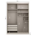 Ver imagem 5 de Guarda Roupa Infantil 2 Portas 1 Porta Ripada Samambaia Teen CabeCasa MadeiraOriginals