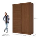 Ver imagem 6 de Guarda Roupa Infantil 2 Portas 1 Porta Ripada Samambaia Teen CabeCasa MadeiraOriginals Marrom/Freijó