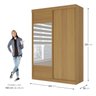 Guarda Roupa Infantil 2 Portas 1 Porta com Espelho Samambaia Teen CabeCasa MadeiraMadeira - 6