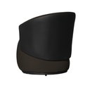 Ver imagem 4 de Poltrona Organica Beatriz Suede Marrom C/ Composê Corano Preto - Lm Decor