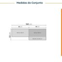 Ver imagem 2 de Lavanderia Planejada 3 Peças sem Tampo 2 Armários Aéreos 4 Portas 1 Balcão CabeCasa MadeiraOriginals Verde/Menta/Branco