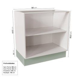 Lavanderia Modulada 3 Peças sem Tampo 2 Armários Aéreos 4 Portas 1 Balcão Cabecasa Madeiramadeira - 7