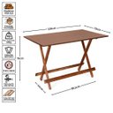 Ver imagem 5 de Conjunto Dobrável 120 X 70 com 6 Cadeiras Cor Imbuia Móveis Britz