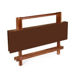 Conjunto Dobrável 120 X 70 com 6 Cadeiras Cor Imbuia Móveis Britz - 6