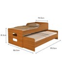 Ver imagem 3 de Bicama com Grade de Proteção Solteiro Reforçada Elis 100%mdf:nature