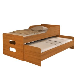 Bicama com Grade de Proteção Solteiro Reforçada Elis 100%mdf:nature
