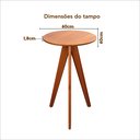 Ver imagem 7 de Mesa Bistrô Alta em 100% Madeira Maciça Nápoles Espresso Móveis Marrom/Champagne