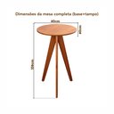 Ver imagem 5 de Mesa Bistrô Alta em 100% Madeira Maciça Nápoles Espresso Móveis Marrom/Champagne
