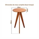 Ver imagem 5 de Mesa Bistrô Alta em 100% Madeira Maciça Nápoles Espresso Móveis 