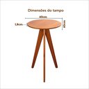 Ver imagem 7 de Mesa Bistrô Alta em 100% Madeira Maciça Nápoles Espresso Móveis 