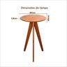 Mesa Bistrô Alta em 100% Madeira Maciça Nápoles Espresso Móveis  - 6